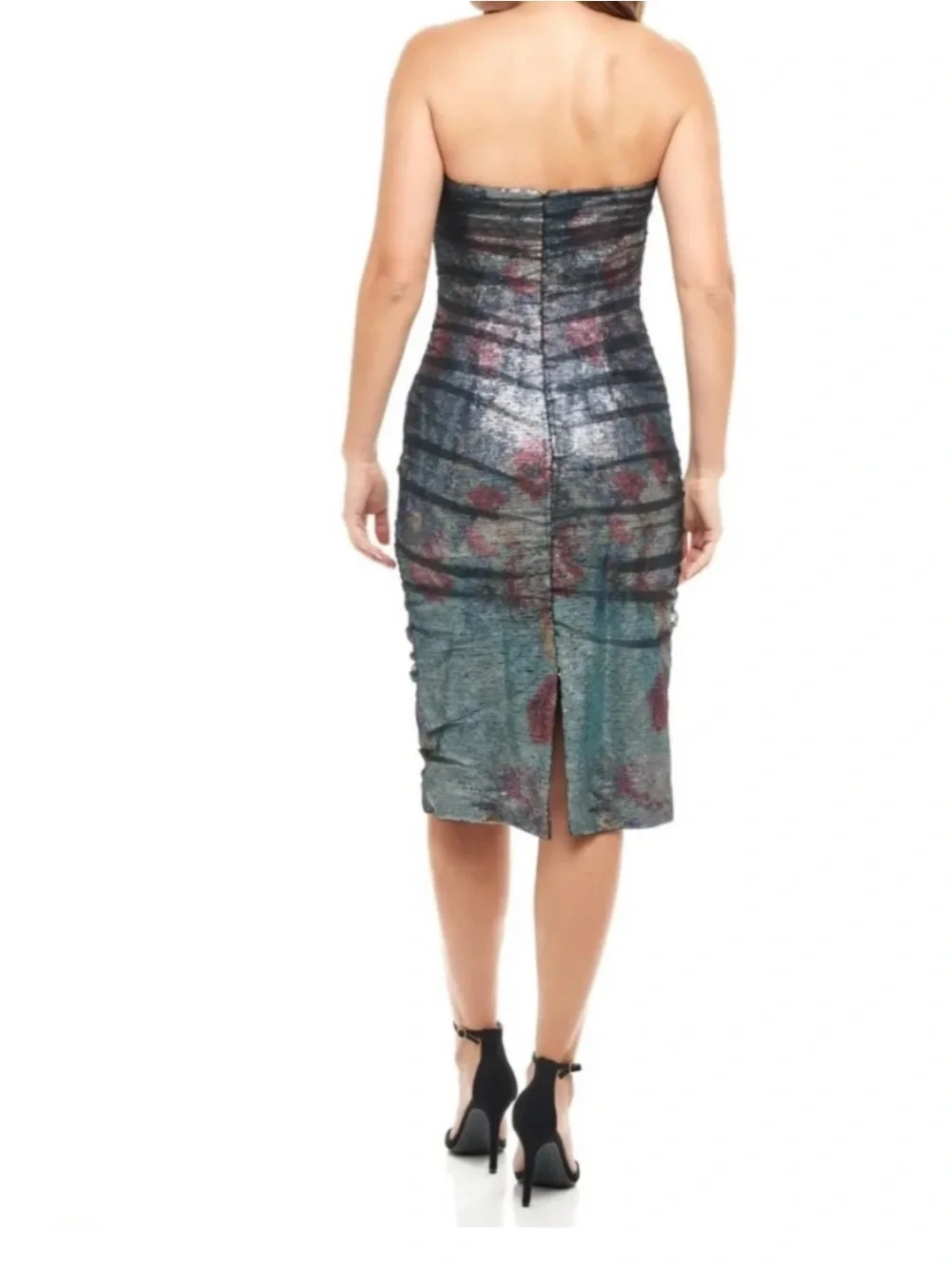 Rene Ruiz Strapless Floral Tulle Dress Size 18